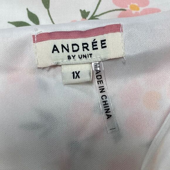 Andree By Unit Floral Ruffle Sleeve Sleeveless Dress Size 1X NEW - Picture 5 of 7